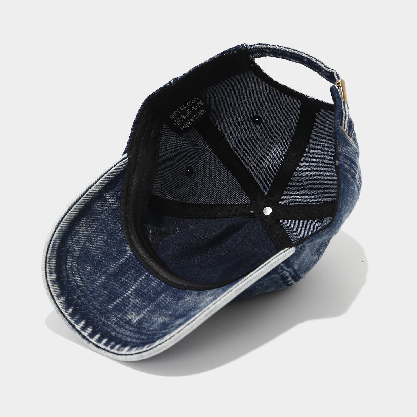 Distressed Denim Baseball Cap | Korean Streetwear Additional Image 2