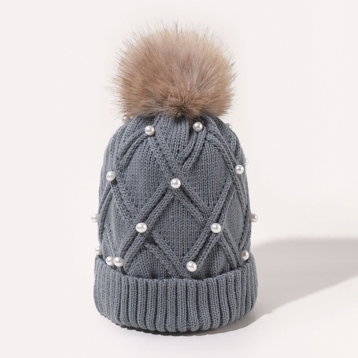 Pearl Knit Beanie: Cozy Korean Style Warmth Additional Image 2