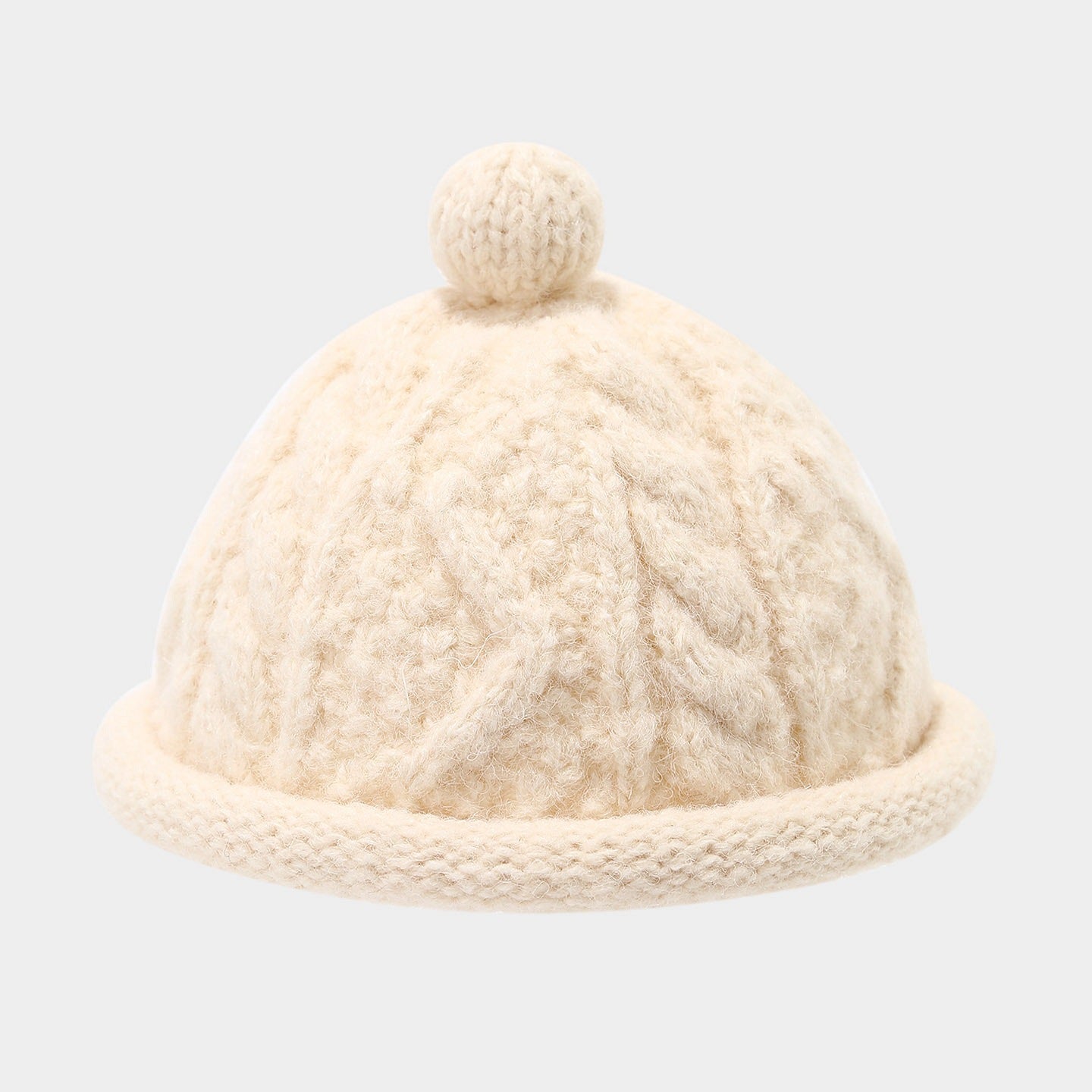 Cozy Cable Knit Beanie with Pom - Japanese Style Additional Image 2