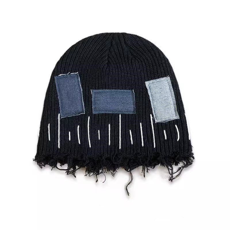 Ripped Wool Knit Beanie - Trendy Winter Hat for Men & Women Additional Image 2