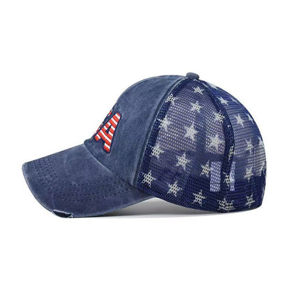 Classic American Flag Washed Baseball Cap Additional Image 2