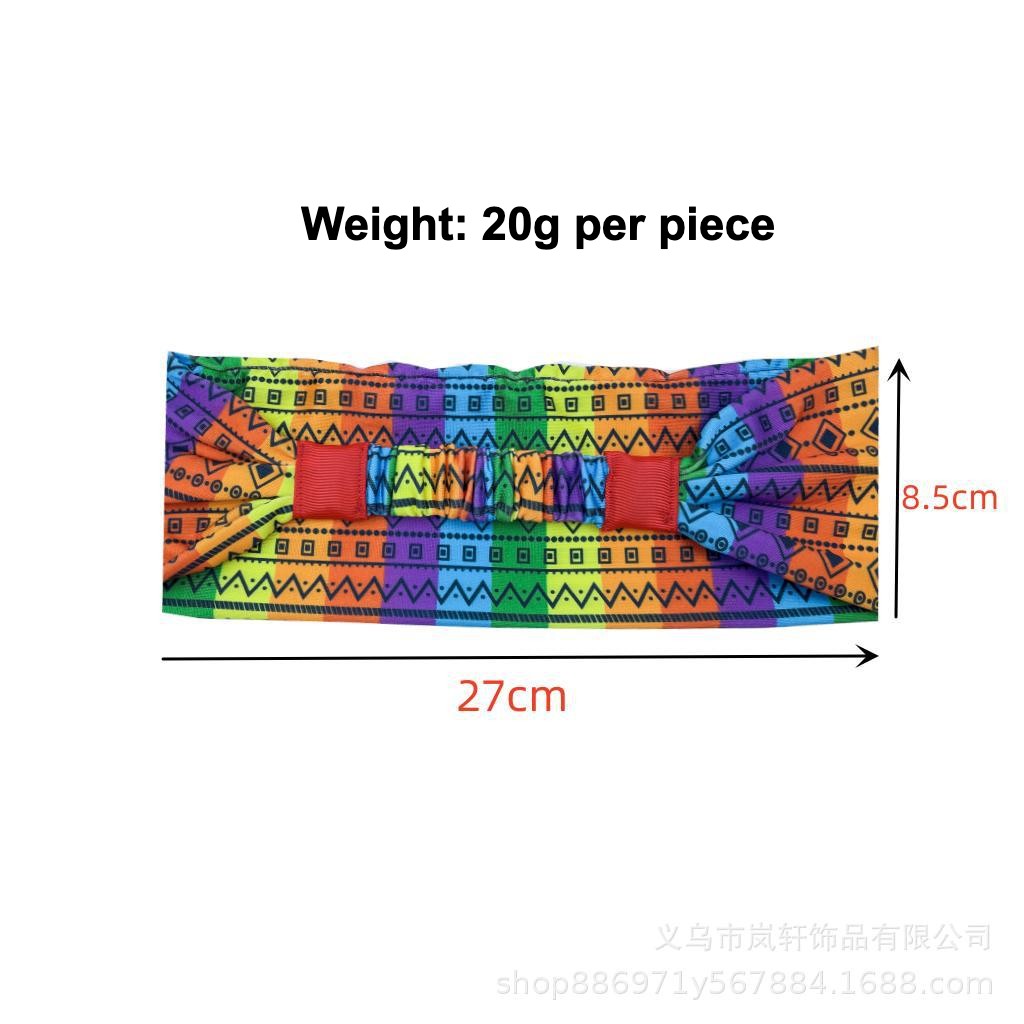 Rainbow Sport Headband - Premium Sweat-Wicking Athletic Hair Band for Yoga & Fitness Additional Image 2