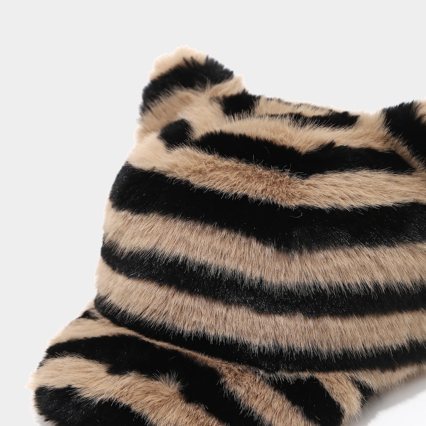 Cozy Zebra Cat Ear Plush Baseball Cap Additional Image 2
