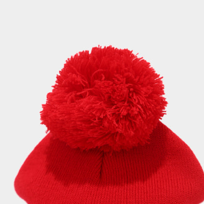 Santa Claus Fur Ball Beanie: Cozy Knit Winter Hat Additional Image 2