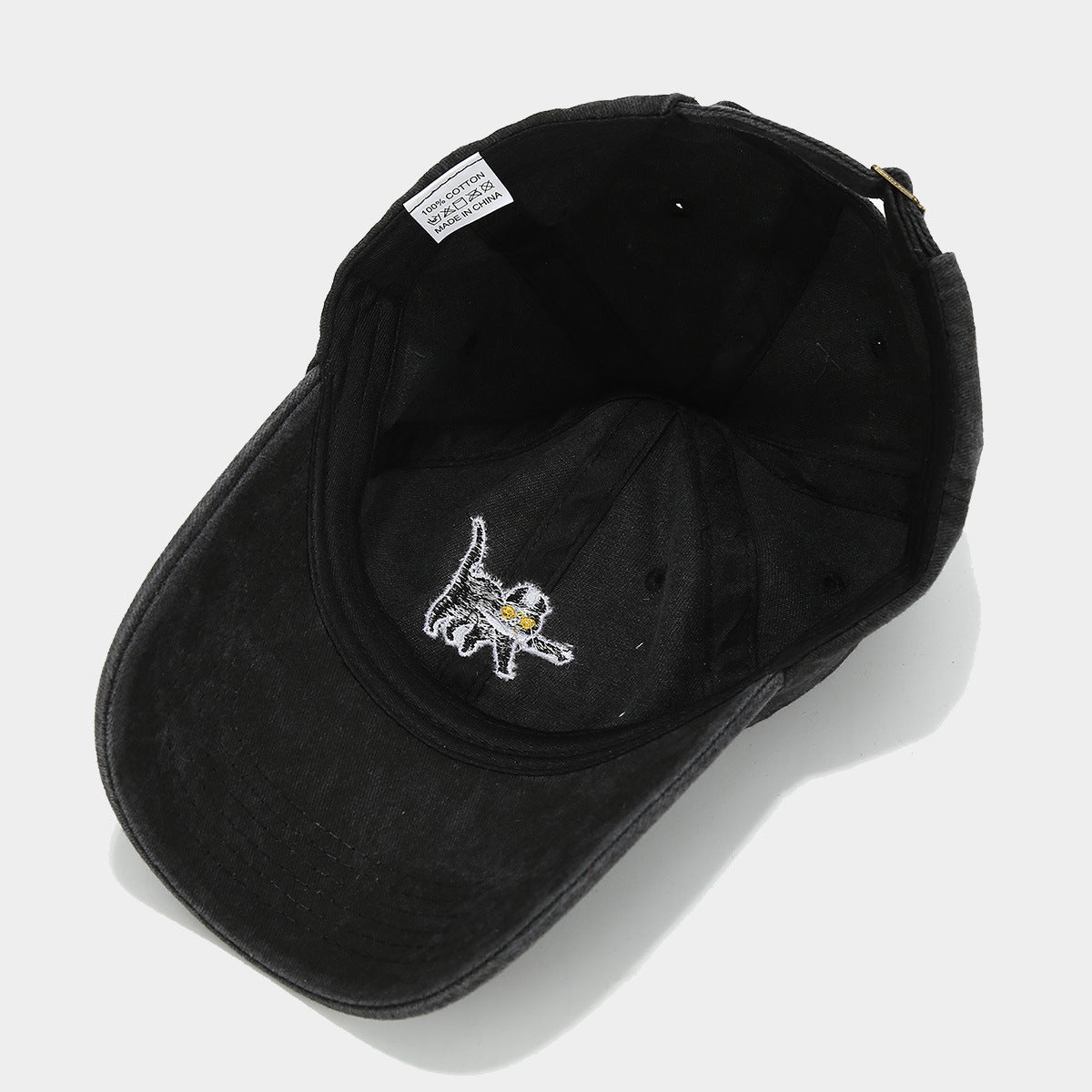 Assassin Kitten Baseball Cap | Vintage Washed Cotton Sun Hat Additional Image 2