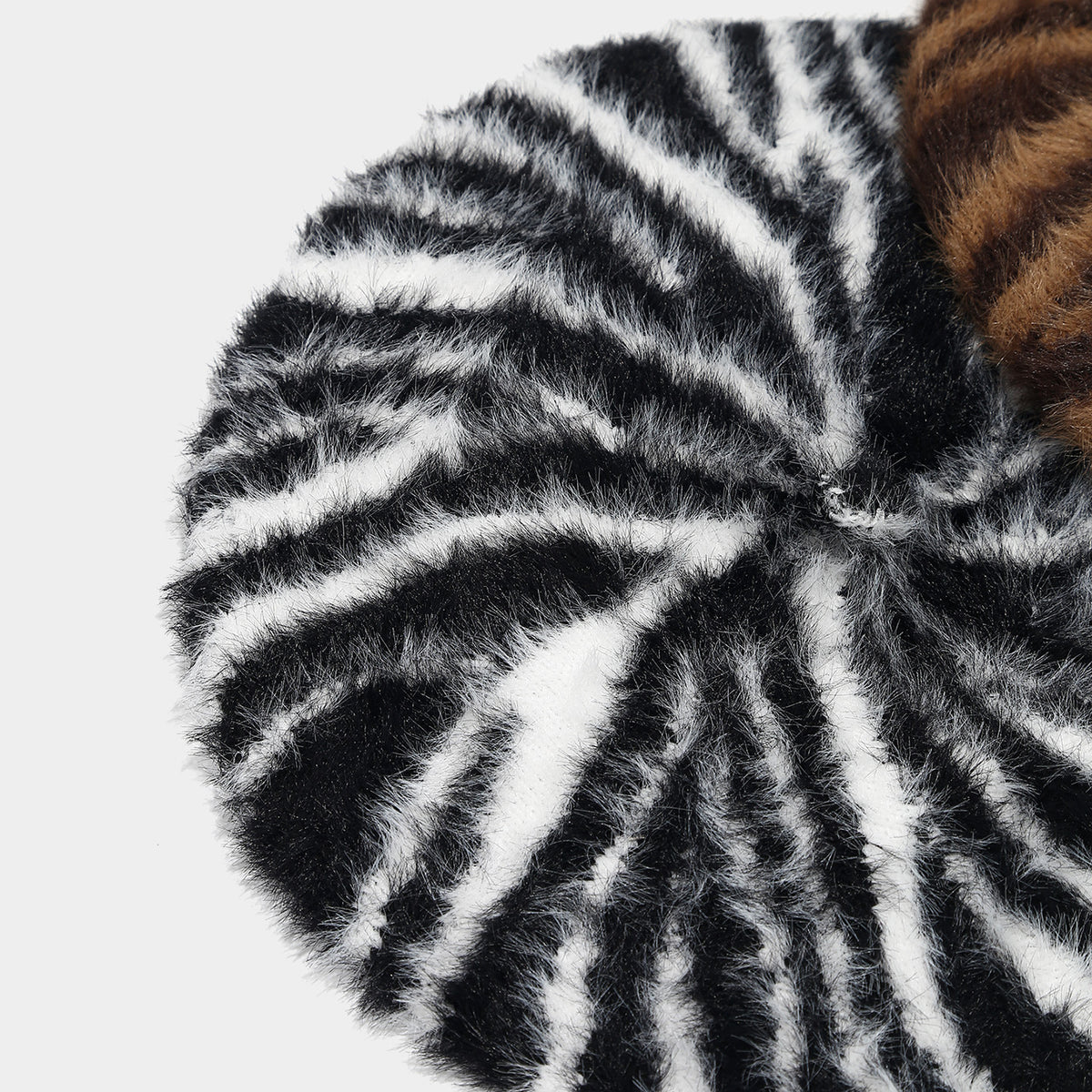Zebra Print Beret: Wild & Chic Street Style Hat Additional Image 2
