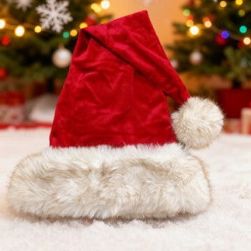 Plush Faux Mink Christmas Hat - Cozy & Chic Holiday Style Additional Image 2