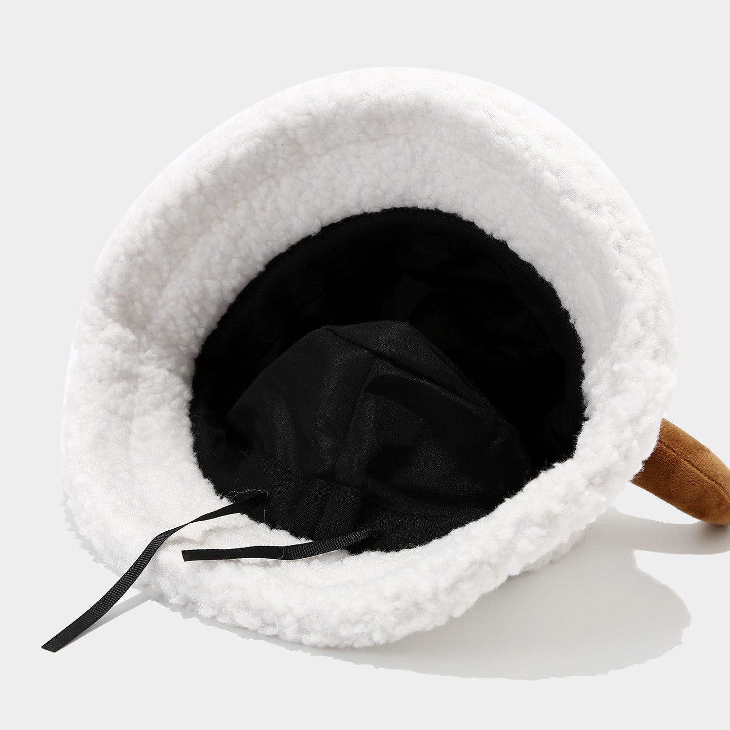 Creative Horn Ear Lamb Wool Bucket Hat Additional Image 2