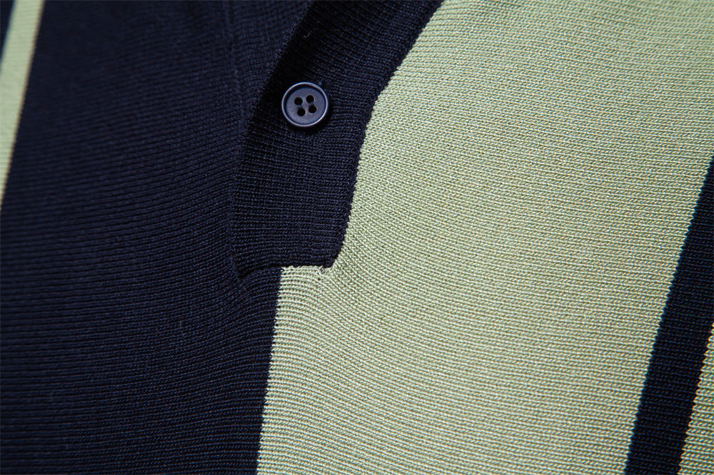 Men's Striped Knit Polo Shirt - Summer 2025 Additional Image 2