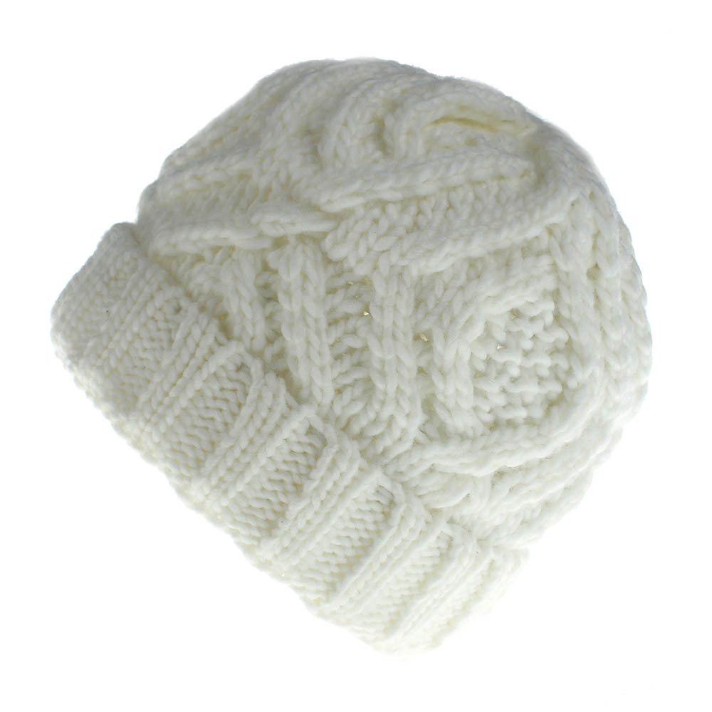 Diamond Knit Wool Hat - Cozy Autumn/Winter Style Additional Image 2