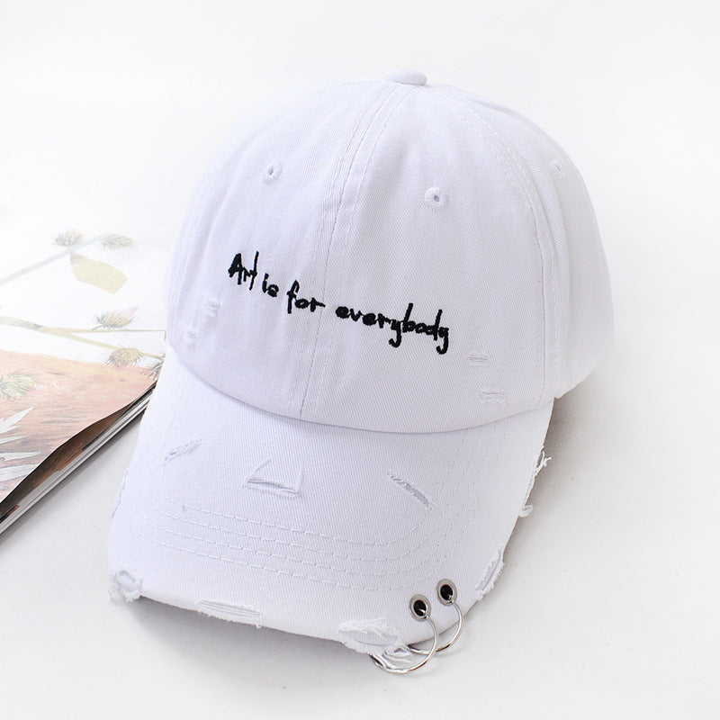 Ripped Letter Vintage Baseball Cap | Unisex Sun Hat Additional Image 2