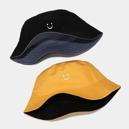 U Smiley Face Reversible Bucket Hat - Korean Style Additional Image 2