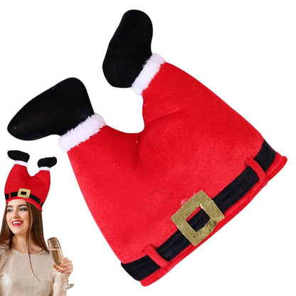 Funny Red Leg Santa Hat - Festive Holiday Fun Additional Image 2