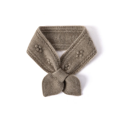 100% Cashmere Crocheted Bow Scarf Additional Image 2