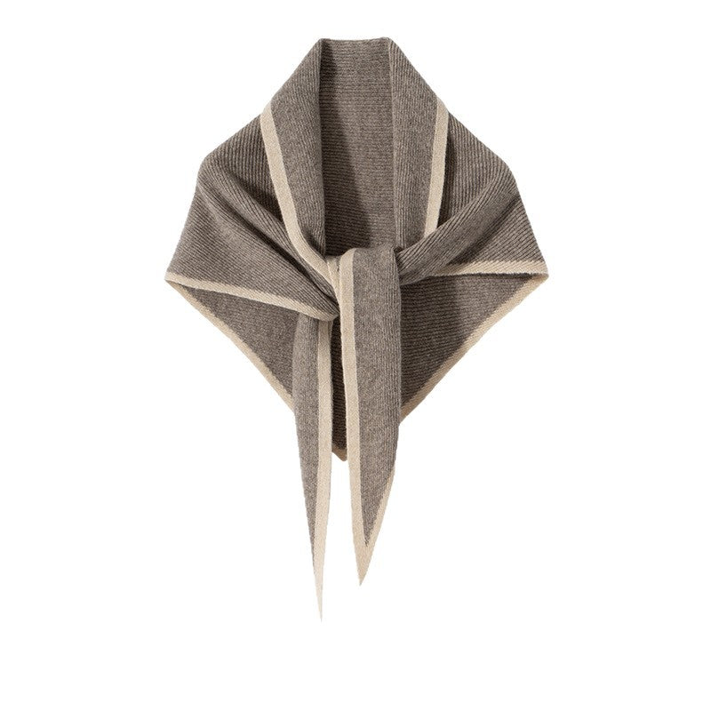 Luxury Cashmere Colorblock Triangle Shawl Additional Image 2