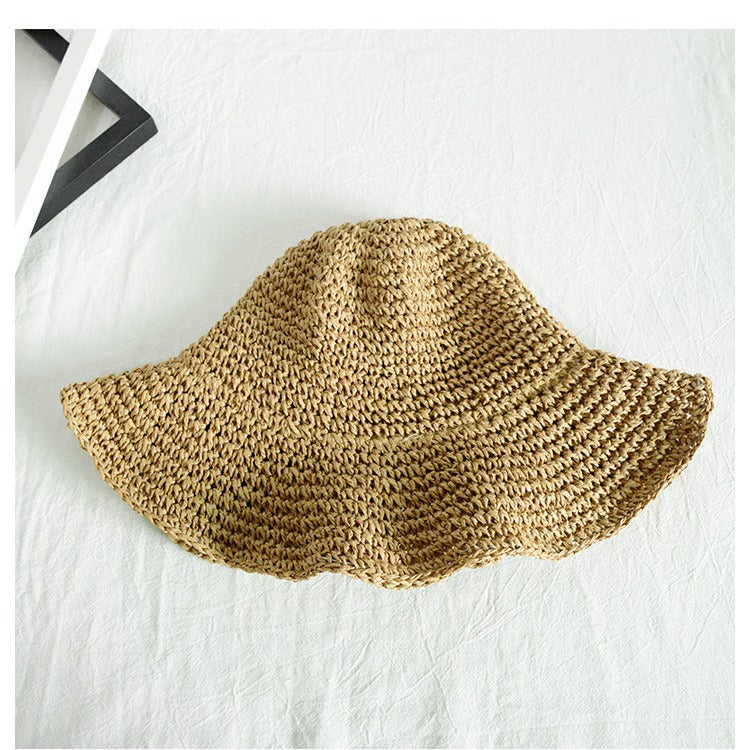 Handcrafted Foldable Sun Hat - Women's Summer Beach Straw Hat Additional Image 2