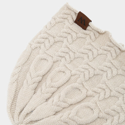 Retro Twist Knit Beanie with Leather Label Additional Image 2