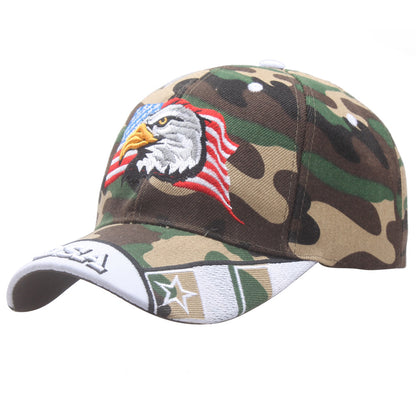 Embroidered Eagle American Flag Baseball Cap Additional Image 2