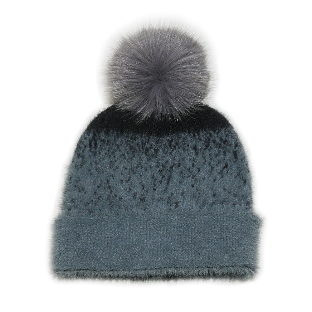 Faux Mink Knit Beanie with Ear Protection Additional Image 2