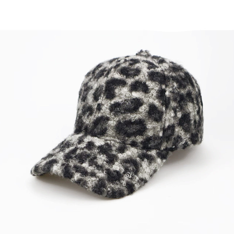 Leopard Print Terry Baseball Cap - Cozy Street Style Additional Image 2
