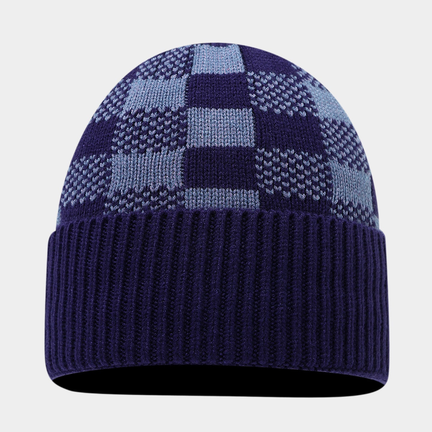 Checkerboard Plaid Knit Hat Scarf & Gloves Set Additional Image 2
