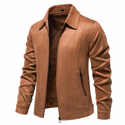 Men's Suede Lapel Jacket | Premium Outdoor Style Additional Image 2