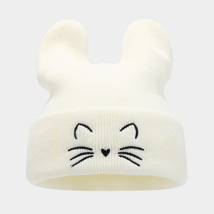Cute Cat Ear Knit Beanie - College Style Additional Image 2