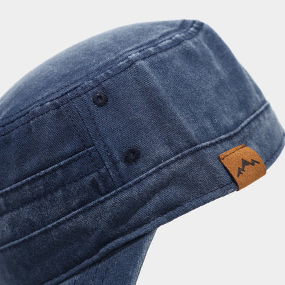 Retro Leather Military Cap - Vintage Mountaineering Hat Additional Image 2