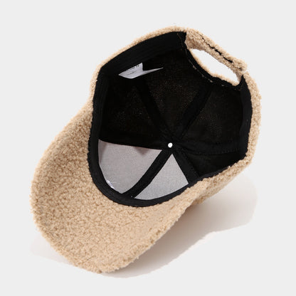 NYC Letter Lambswool Baseball Cap - Winter Warm & Trendy Additional Image 2