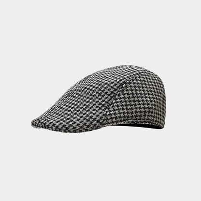 Chic Houndstooth Beret: British Style Winter Hat Additional Image 2