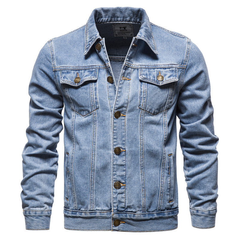 Men's Slim Fit Denim Jacket - Autumn/Winter Style Additional Image 2