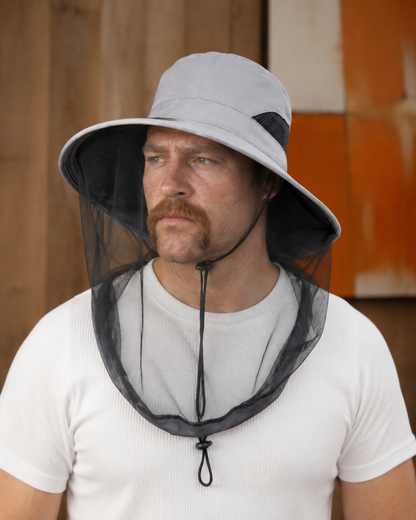 Men's Wide Brim Mosquito Shield Fishing Hat Additional Image 2