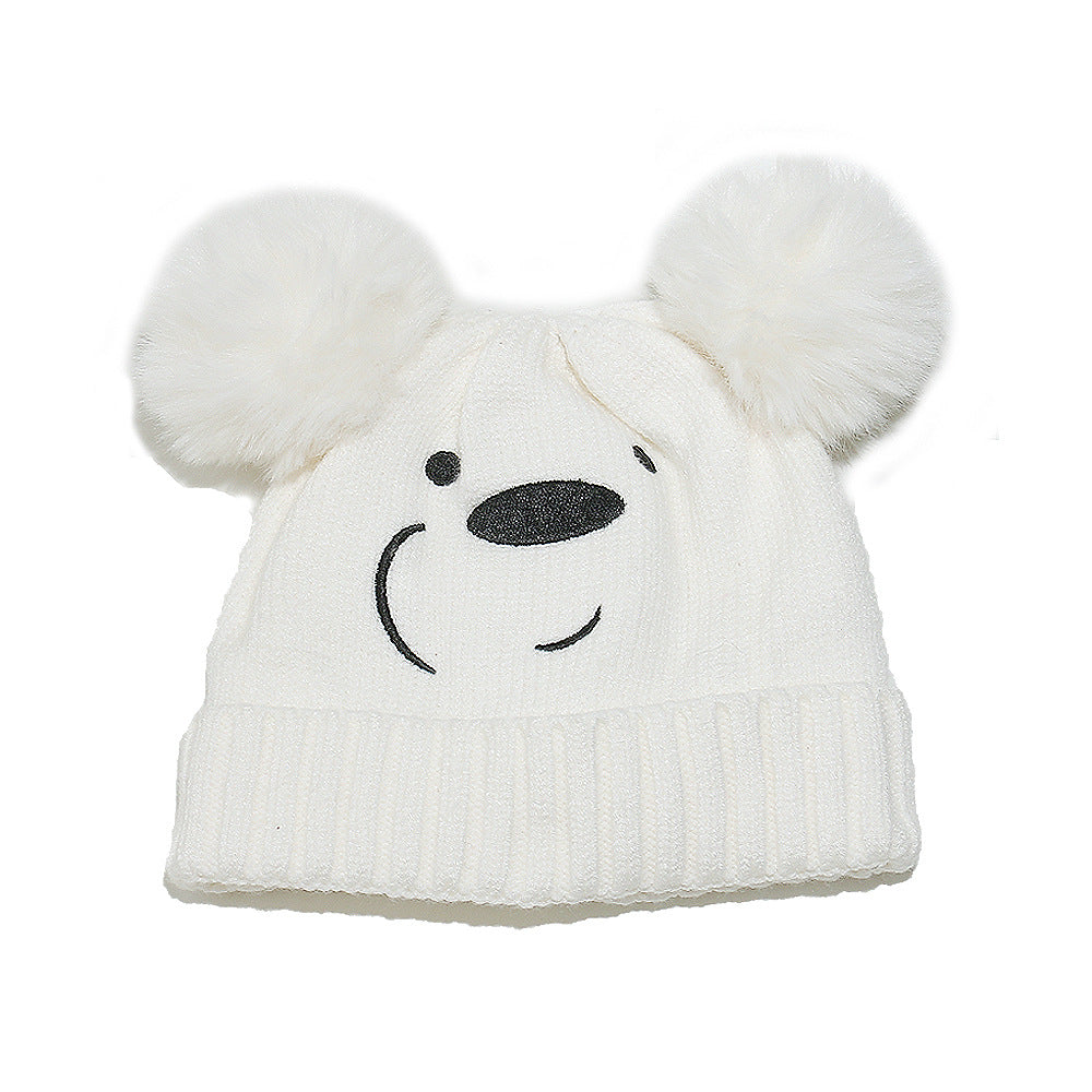 Cute Panda Fleece-Lined Knit Hat for Kids Additional Image 2