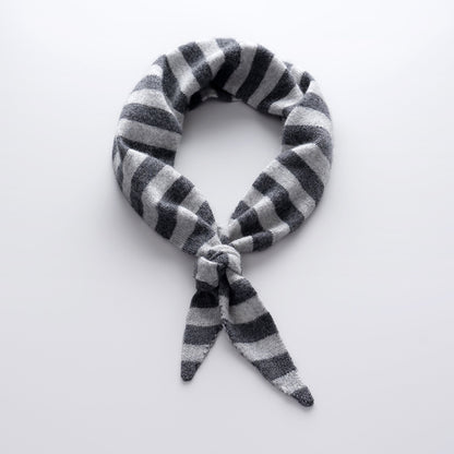Cozy Cashmere Blend Striped Triangle Scarf Additional Image 2