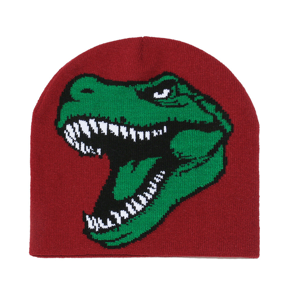 Cute Dinosaur Knit Beanie - Cozy Winter Hat Additional Image 2