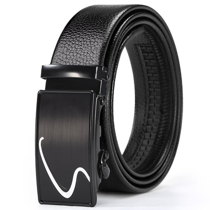 Men's Automatic Leather Belt: Business & Casual Style Additional Image 3