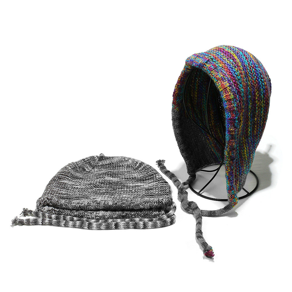 Rainbow Gradient Knit Beanie - Cozy Winter Hat Additional Image 3