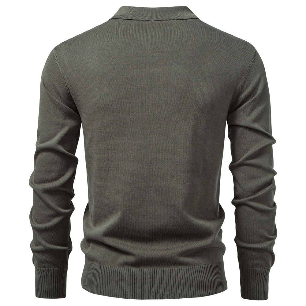 Men's Half-Zip Knit Sweater | Business Casual Comfort Additional Image 3