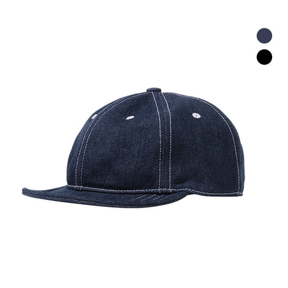 Retro Denim Baseball Cap - Japanese Style Short Brim Additional Image 3