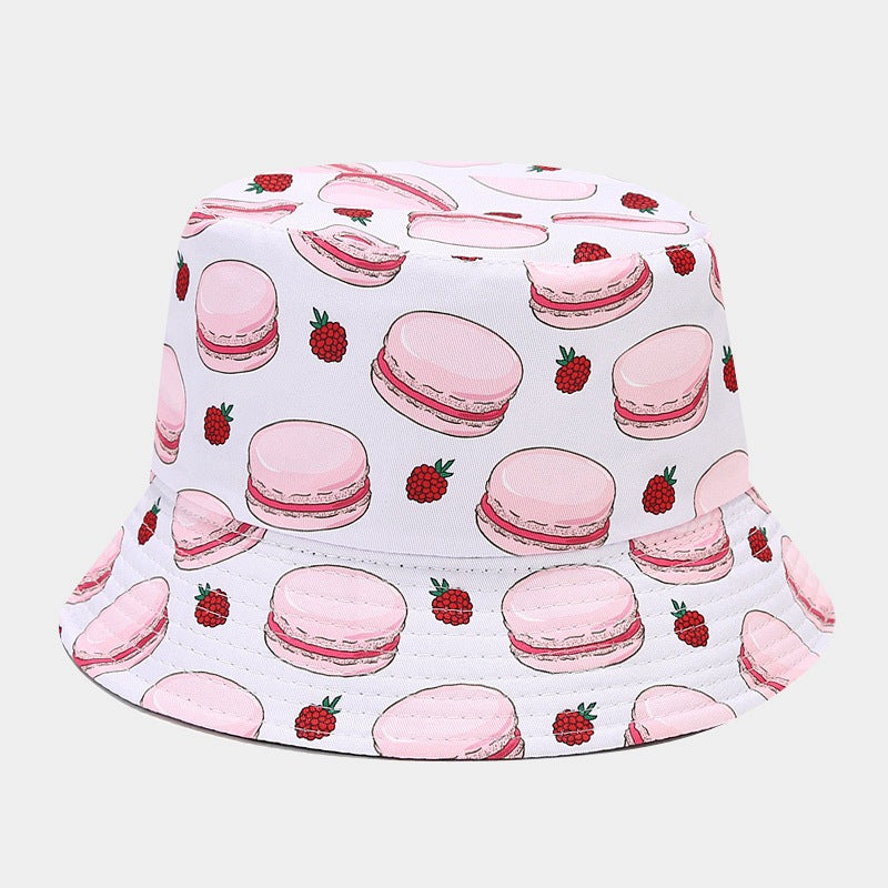 Hot Dog & Macaron Bucket Hats - Reversible Sun Protection Additional Image 3