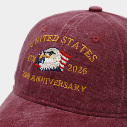 250th Anniversary Embroidered Baseball Cap | USA Independence Day Style Additional Image 3