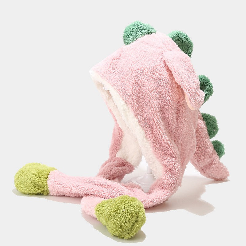 Dino Plush Hat: Cozy Ear Protection Additional Image 3