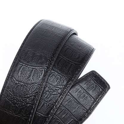 Men's Crocodile Leather Belt - Auto Buckle Additional Image 3