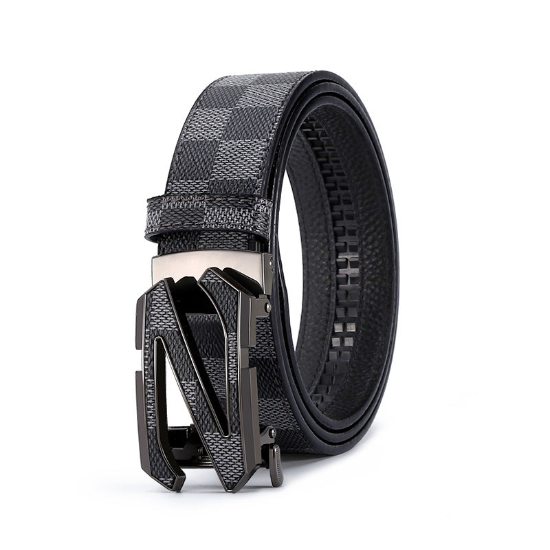 Men's Automatic Leather Belt: Business & Casual Additional Image 3