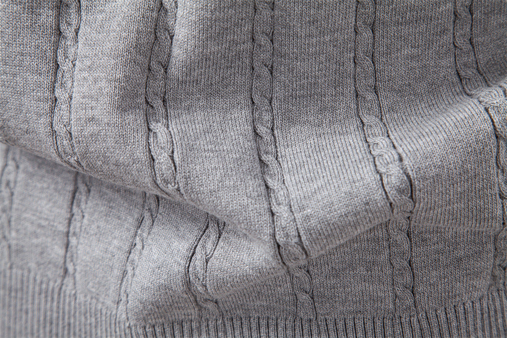 Men's V-Neck Cable Knit Vest: Smart Business Casual Additional Image 3