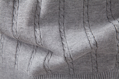 Men's V-Neck Cable Knit Vest: Smart Business Casual Additional Image 3