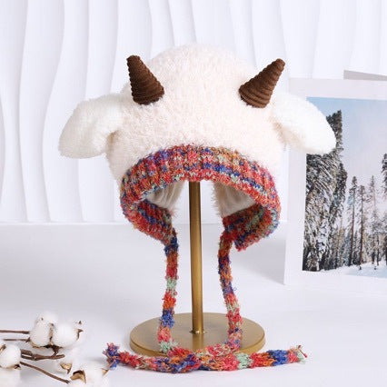 Cute Bear Ear Fleece Lined Knit Hat Additional Image 3