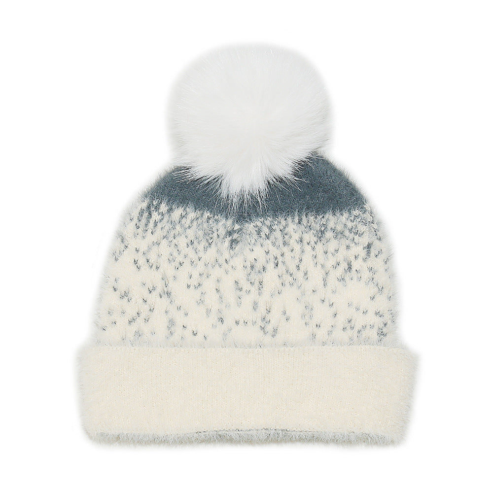 Faux Mink Knit Beanie with Ear Protection Additional Image 3