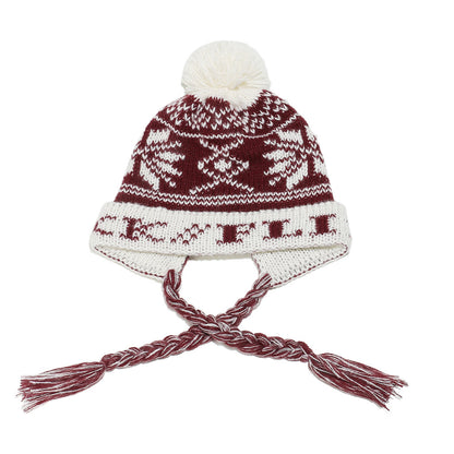 Fair Isle Ear Flap Beanie: Cozy Knit Winter Hat Additional Image 3