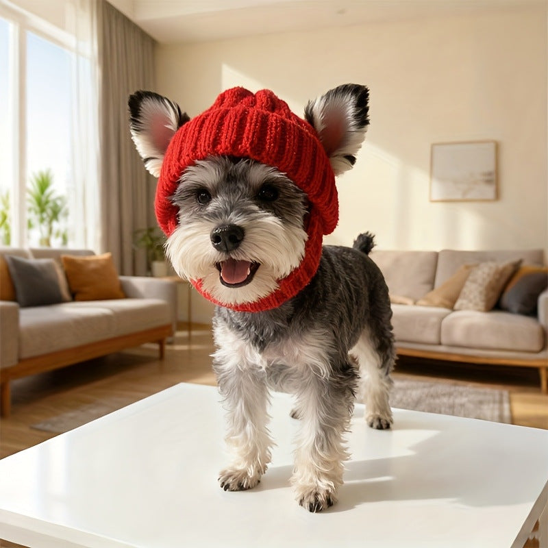 French Bulldog Knit Hat: Cozy Halloween & Winter Warmth Additional Image 3